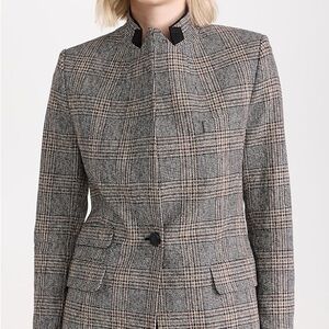 Rag & Bone Paloma Women's Plaid Blazer Jacket - Black and Brown Sz 2